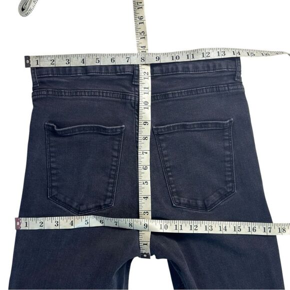 Zara Black Flare Wide Leg Jeans Sz 8 - Picture 6 of 9